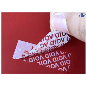 China Waterproof PET Acrylic Adhesive Tamper Evident Void Labels wholesale