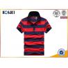 200 Grams 100% Cotton Stripes Print Style Customized Embroidered Polo Shirts For