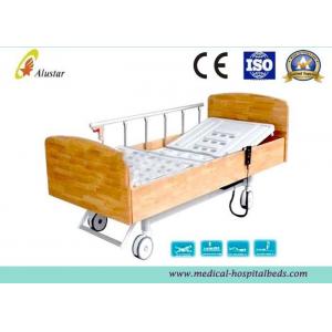China Wooden Side Board ABS Homecare Electric Hospital Beds With Central Control Brake (ALS-E510) supplier