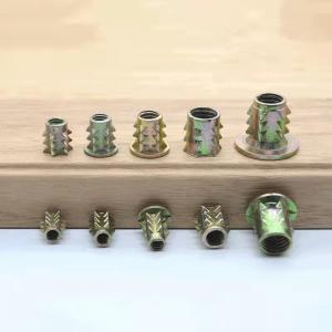 M6 M8 M10 Steel Yellow Zinc Furniture Fixing Threaded Wood Insert E Nut