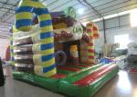 Custom Christmas Bounce House 4.8 X 5.3m , Commercial Inflatable Christmas House