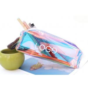 Colorful and transparent fresh pen bag 19.5*6.5*5.5cm  transparent plastic