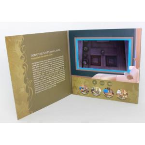 China Карточка брошюры перезаряжаемых модулей LCD видео- для раскрывать Veremonies, печатание цвета 4 supplier