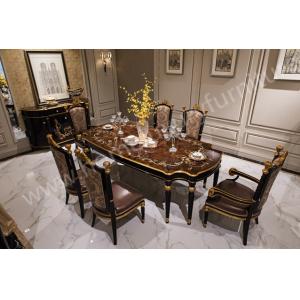 Antique Europe Style wooden furniture diningroom sets table chairs buffet cabinet TN-028N