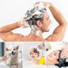 3 Interchangeable Scrubber Scalp Massager Pink Hair Washing Scalp Brush