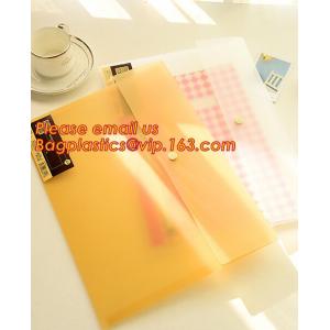 A4 Double pockets PP document wallet plastic pockets file folder, A4 size L-shape file folder