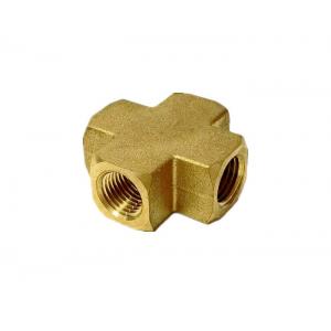 1/4" Brass Cross FIP Brass Fitting Pipe CNC Provide OEM