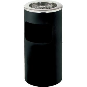 China Large Side Opening Rustproof Metal Waste Bin With Ashtray wholesale