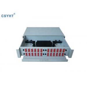 2U Height Fiber Optic Patch Panel Sliding 19 Inch ODF 48 Port With SC FC ST LC Adapter