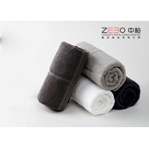 China Personalized Pure Cotton Towels Black , White Hotel Towels Eco Friendly supplier