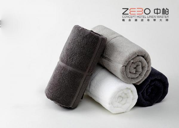 Personalized Pure Cotton Towels Black , White Hotel Towels Eco Friendly