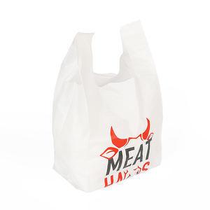 Shopping Recycled Soft Texture Eco Friendly T Shirt Poly Bags With Handles Logo