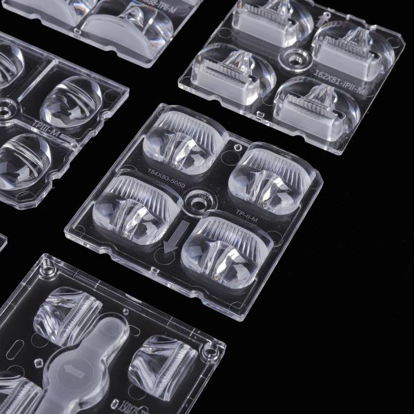 PMMA Led Collimator Lens , 4 in 1 Led Optical Lens For SMD 5050 Led Lamp
