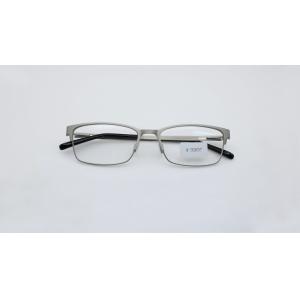 Men's Daily business reading glasses matte silver color optical frame light weight durable titanium eyewear
