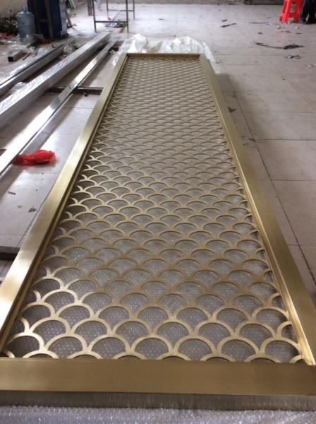 Gold Stainless Steel Carved/ Engraved Mashrabiyia Panels For Sunshades/Louver