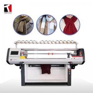 China Flat Bed Knitting Machine For Scarves 80 Inch 16G Double System supplier