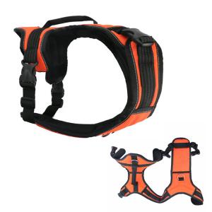 XXS-L Orange Tactical Dog Harness / Personalized No Pull Dog Harness Front Clip