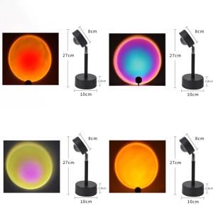 China USB Rainbow Sunset Red Projector Led Night Light Sun Projection Desk Lamp for Bedroom Bar Coffee Store Wall Decoration L wholesale