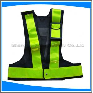 LED traffic safety vest with pocket