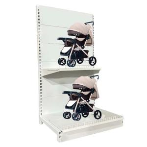 China Factory customized color size top sale Maternal and baby store shelf baby stroller shelf supermarket shelf supplier