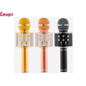 China WS858 Wireless Bluetooth Karaoke Microphone , Bluetooth Stereo Microphone ABS Material supplier