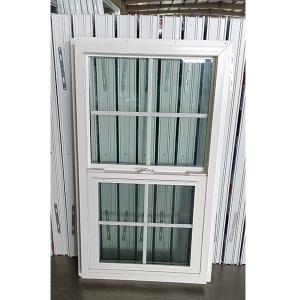China Mobile UPVC Single Hung Window Plastic Sash Windows For Cottage supplier