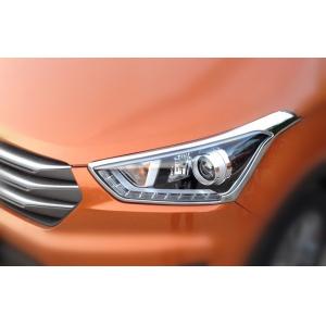 China Chrome Front Car Headlight Covers Molding Trim Cover Garnish For Hyundai IX25 supplier