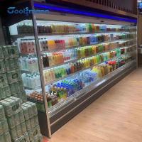 China Drink Display Multideck Open Chiller With Night Curtain Showcase Refrigerator on sale