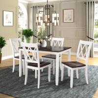 China White 5 Piece Kitchen Table And Chairs Set  W29.52”Table on sale