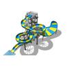 Magic Flying Blanket Fiberglass Water Slides Platform 20m For Theme Park Project