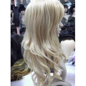 China Long Blonde Heat Resistant Synthetic Full Lace Wigs Body Wave Style supplier