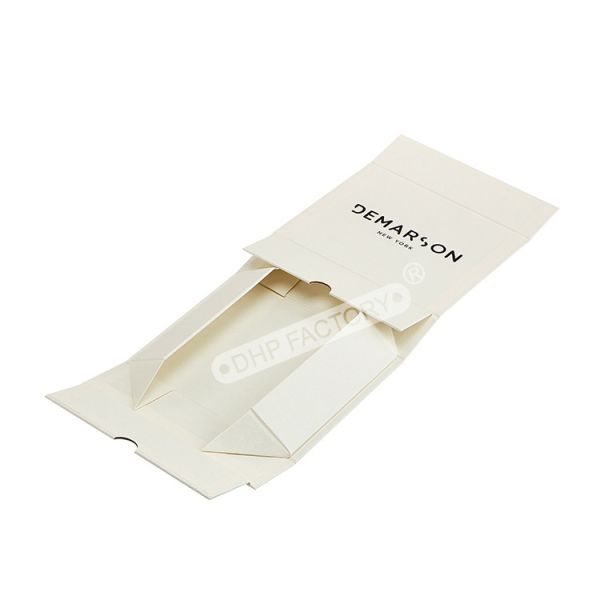 Customized White Collapsible Rigid Boxes Without Magnets For Gifts