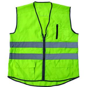 PPE Reflective Safety Workwear Vest Reflective Stripe With Pocket Zipper