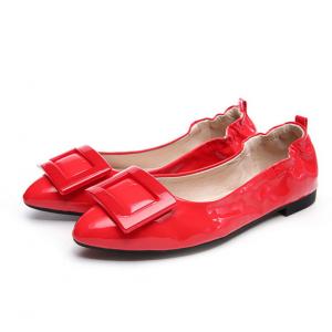 China Factory direct sell women famous brand flat shoes red pointy shoes kidskin foldable shoes priviate label shoes BS-07 supplier