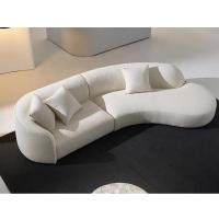 China Italian minimalist fabric lamb velvet sofa set shaped curved light luxury Nordic modern corner sofa bed on sale