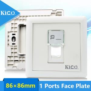 China Network Cable Accessories 1 Port Type Wall Face Plate For Telecommunication supplier