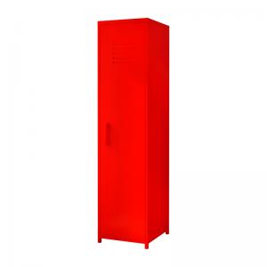 China Red Yellow Single  Swing Door Stand Feet Metal Storage Locker supplier