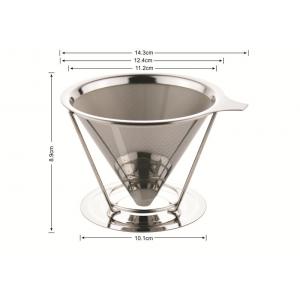 China 18/8 Stainless Steel Custom Logo Custom Design Pour Over Cone Coffee Dripper supplier