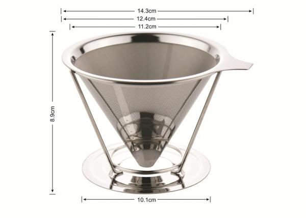 18/8 Stainless Steel Custom Logo Custom Design Pour Over Cone Coffee Dripper