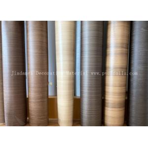 0.18mm Golden Oak Wood Grain PVC Furniture Film For Plastic Profile Wrapping
