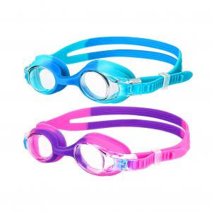 Blue Anti Scratch Anti UV Swimming Glasses Wide View For Child