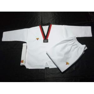 China 110-180cm High Quality Cotton/polyesterTaekwondo uniform martial arts clothes supplier