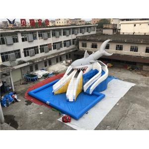China Outdoor Mobile Shark Commecial Giant Inflatable Pool / Water Park Equipment supplier