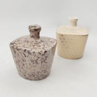 China Minimalist Geometric Ceramic Vase Gift Set Trapezoidal And Square Designs Matte White Home Decorative Items on sale