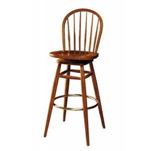 Elegant French Style Wooden Bar Stools Chair With Round Back Upholstery Fabric