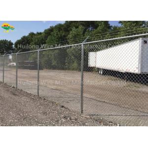 Galvanized Diamond 45x45 Mesh Chain Link Wire Fence 8.5ft X 30ft For Security Land