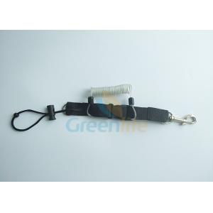 China Innovative Original Snappy Coiled Lanyard Cord Transparent Color With Wire Cable Inisde supplier