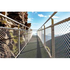 Knotted Stainless Steel Balustrade Mesh，Glass Plank Road Protective Mesh