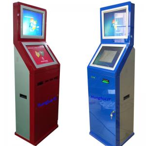China PVC SIM Card Dispenser Kiosk 19inch Lobby Standing For Telecom IC Issuing supplier