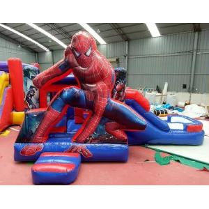 China Spider Man Inflatable Castle with Slide 5.6x6.6m for 1-8 Kids wholesale